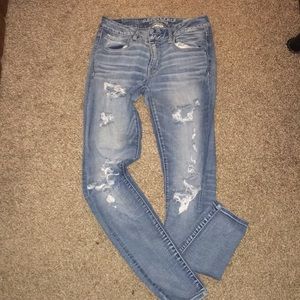 American Eagle distressed skinny jeans